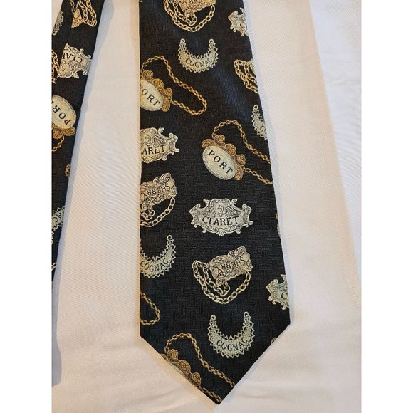 ROBERT TALBOTT Tie BEST of CLASS SILK Nordstrom Wine Chain Decanter Tag - Picture 1 of 4